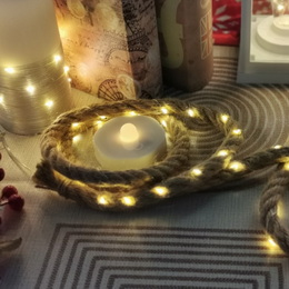 Hemp rope led string light